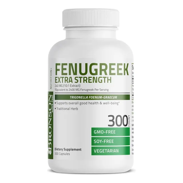 Fenogreco Extra Fuerte Bronson 300 Cápsulas Sabor Sin Sabor