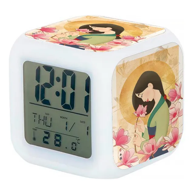 Reloj Despertador Digital Mulan Princesa Disney Con Alarma