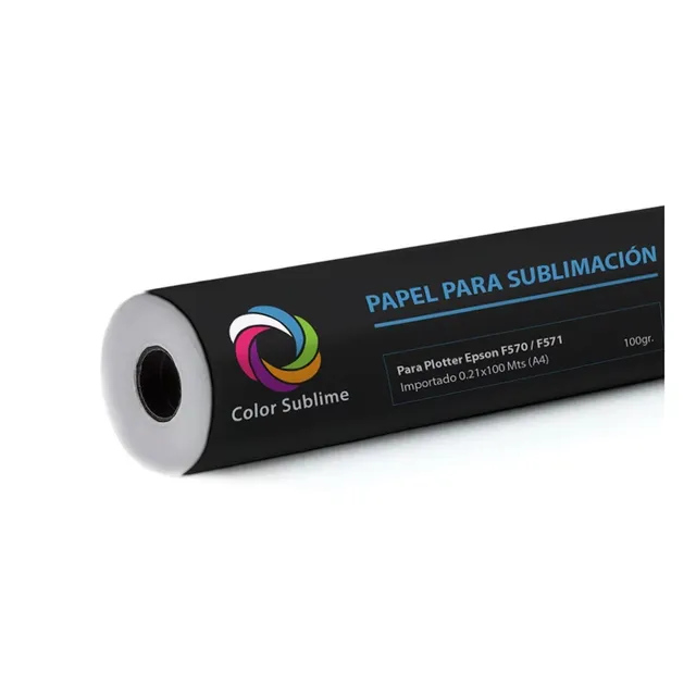 Color Sublime rollo de papel sublimación premium 21cmx100m secado rápido color blanco