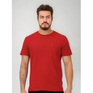 Camiseta Tommy Hilfiger Masculina Essential Vermelha Camiseta Tommy Hilfiger Masculina Essential Vermelha