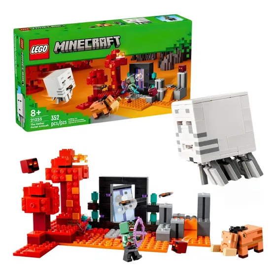 Lego Minecraft A Emboscada No Portal Do Nether 21255