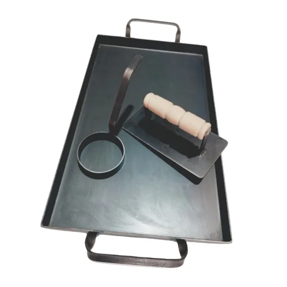 Plancha Chivitera 50x30 Prensa Con Molde Para Huevos Fritos