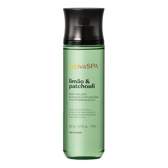 Body Splash Nativa Spa Limón Y Pachulí 200 Ml O Boticário
