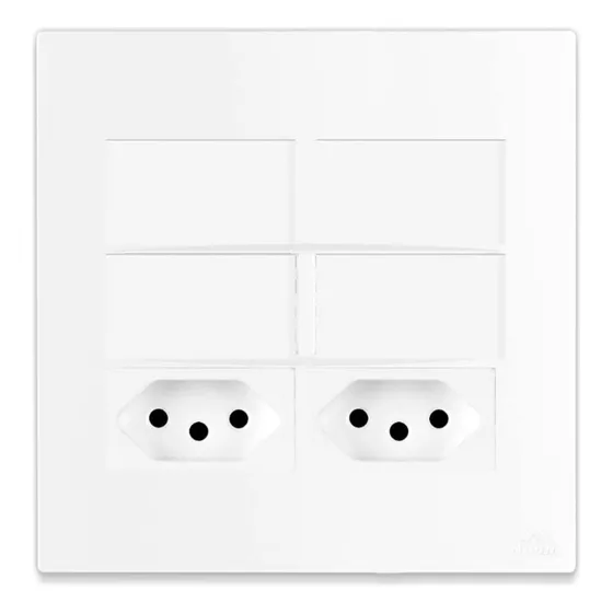 Tomada Sêxtupla 4 Interruptor + 2 Tomada 10a 4x4!!