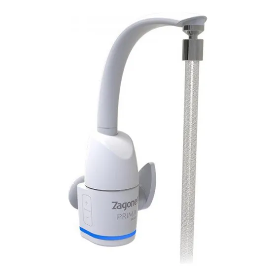 Torneira Eletrônica Prima Touch 220v Zagonel Pronta Acabamento Plástico Cor Branco Frequência 60hz