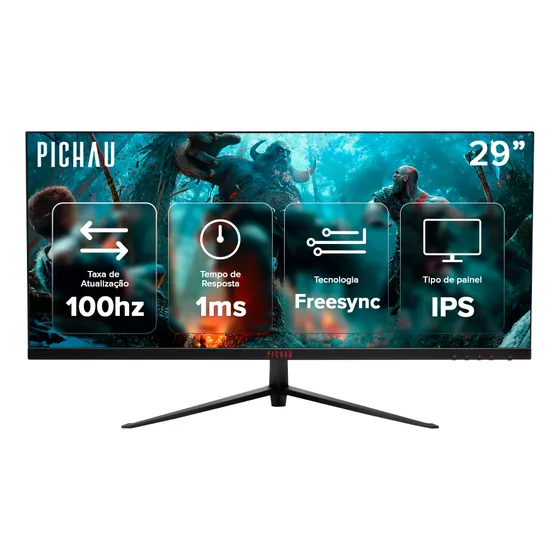 Monitor Gamer Pichau Nexus PG-NXSW29-BL01 Wide 29 Ips Wfhd, 1ms 100hz Fs