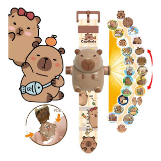 Reloj Niños Capybara Proyector Animados 24 Imágenes Reloj Niños Capybara Proyector Animados 24 Imágenes