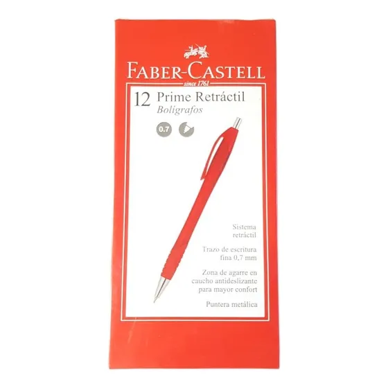 Bolígrafo Faber Castell Prime Retráctil X 12 Und