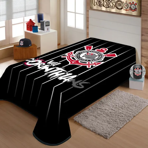 Cobertor Do Corinthians Jolitex Solteiro Raschel