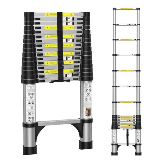 Escalera Telescópica Extendible 3.8mts Aluminio Plegable