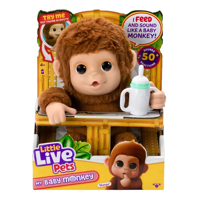 Little Live Pets Mascota Interactiva Monkey Mi Bebé Mono Color Mi Bebé Mono - Mango