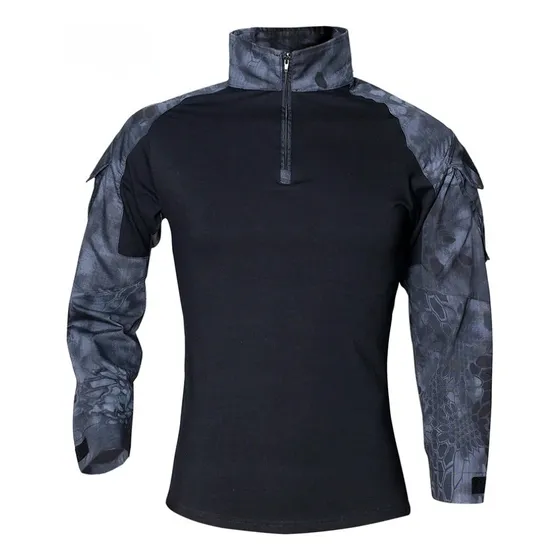 Camisa Táctica  Negro Estampado Cobra Guerrera  Esdy