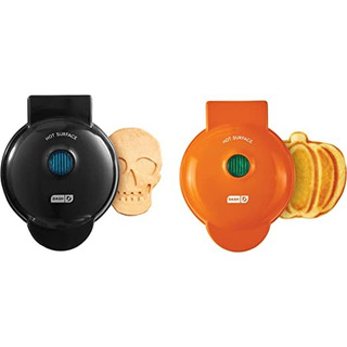 Dash Mini Waffle Maker (2 Pack) Figura Calavera Y Calabaza Dash Mini Waffle Maker (2 Pack) Figura Calavera Y Calabaza