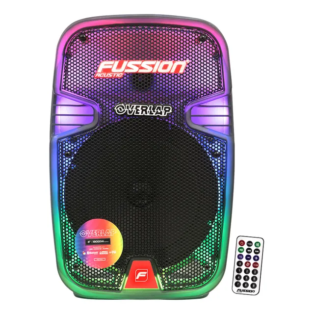 Bocina Fussion Pbs 8042 Portati Bluetooth Colors Overlap Color Negro
