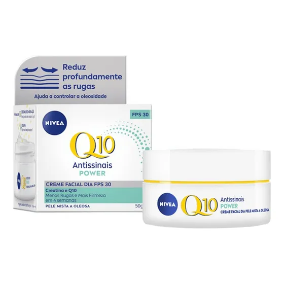 Crema Facial Antiarrugas Dia Nivea Q10 Plus Fps30 50ml