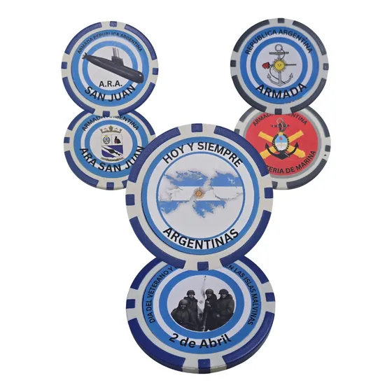 Monedas Intercambio Infantería Marina Veteranos Malvinas X10