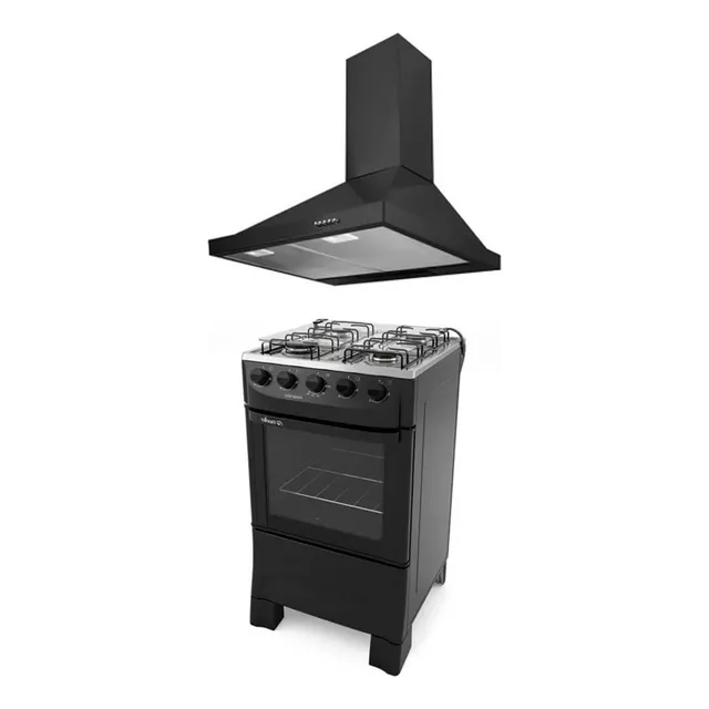 Combo Cocina 4h A Gas + Campana 60 Cm -  La Tentación 