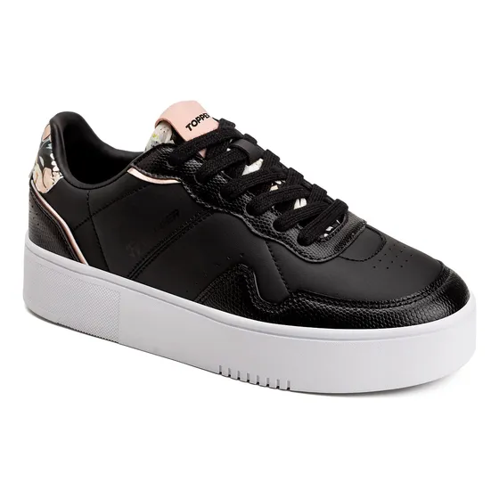 Topper Calzado-terre Print Plataforma Negro