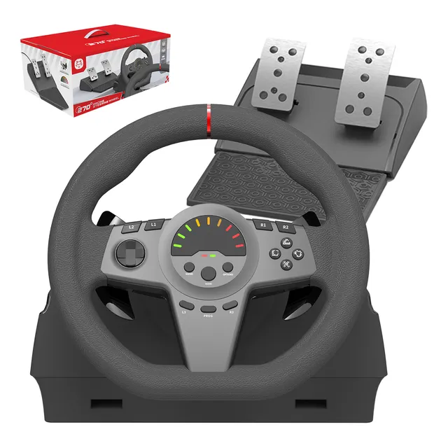 Volante Para Xbox One Ps3 Ps4 Pc Control Gamer Color Negro