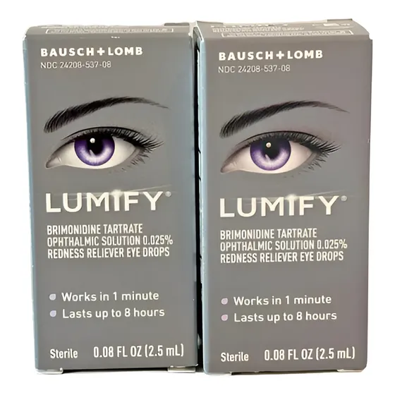 2 Pack Lumify Gotas Alivia Ojos Rojos Frasco 2.5ml