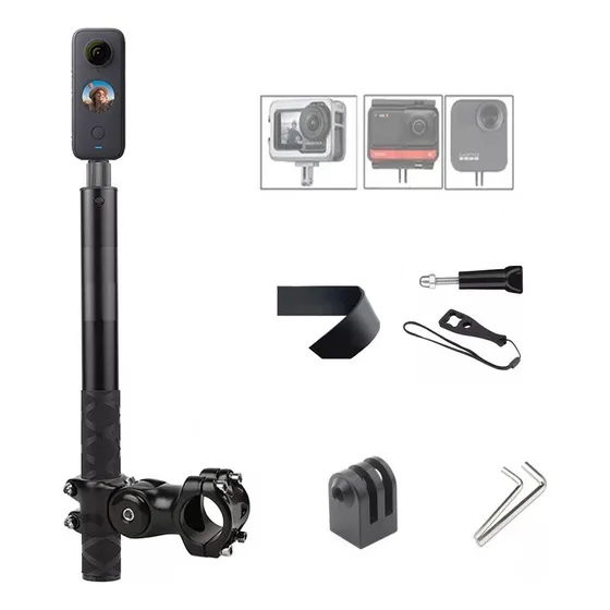 Soporte Cámara Manillar Moto/bici Para Insta360 One X2 Gopro