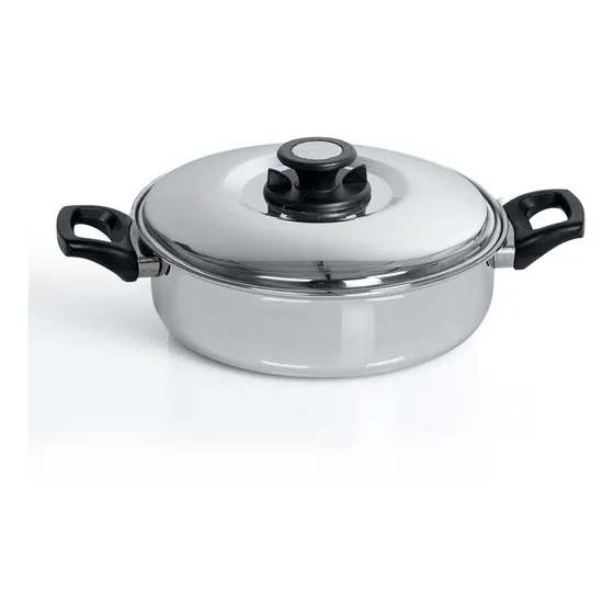 Cacerola 24cm Acero Inoxidable Vima Con Asas Guisera/sartén