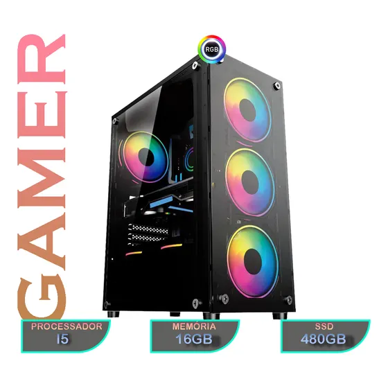 Pc Gamer Barato I5 16gb Ssd 480gb Com Jogos Instalados
