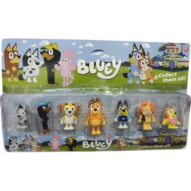 Bluey And Friends Bingo Heleer Chilli Set Muñecos Blister