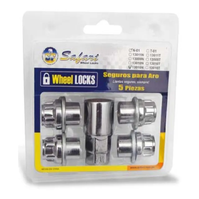 Seguro De Rueda 12mmx1.25 5 Piezas Con Anillo Para Nissan