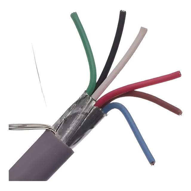 Cable De Audio 6x22 Awg Blindado Tramo 30 M Mts Gris 5504fe