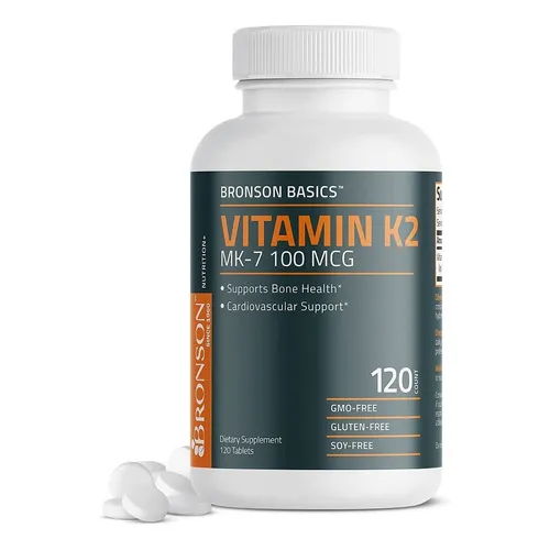 Bronson - Vitamin K2 (mk7) 100 Mcg X 120 Tabs Sabor Neutro