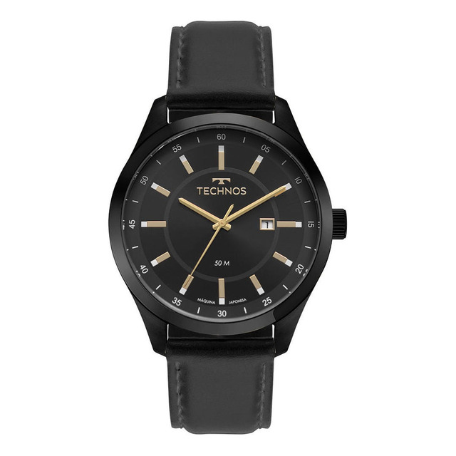 Relógio Masculino Technos Carbon 2115nax/0p Preto Relógio Masculino Technos Carbon 2115nax/0p Preto