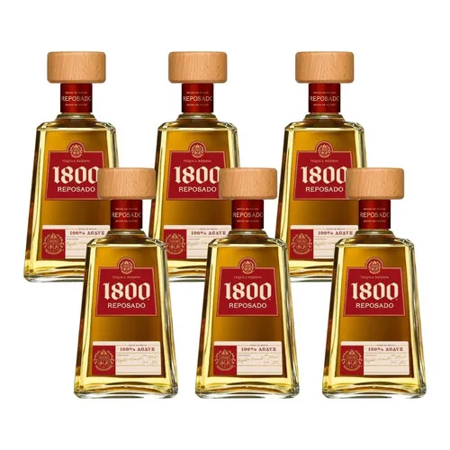 Caja De 6 Tequila 1800 Reposado 700 Ml