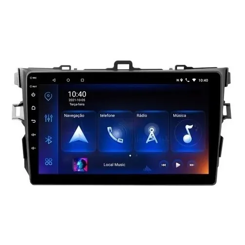 Central Multimidia Toyota Corolla 2009 A 2013 Android 13 9p