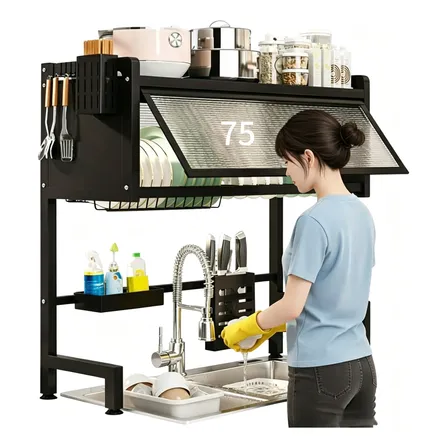 Escorredor Louças Pratos Organizador Suspenso De 75-105 Cm 75cm