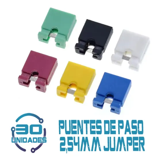 30unid Puente De Paso Jumper Plastico 2,54mm