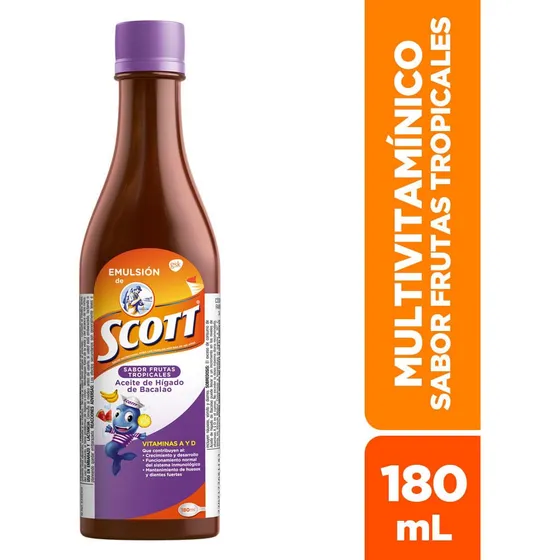 Emulsión De Scott Sabor Frutas Tropicales 180ml