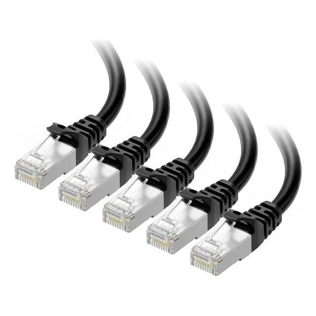 Cables Ethernet Cat 6, 10gbps, 3ft, Paquete De 5, Color N...
