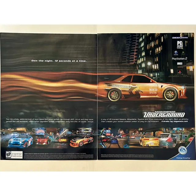 Anuncio Vintage Original Need For Speed: Underground - Ps2