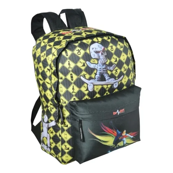 Mochila Escolar Impermeável Dobrável Super Resistente Bizon Cor Bu15-am