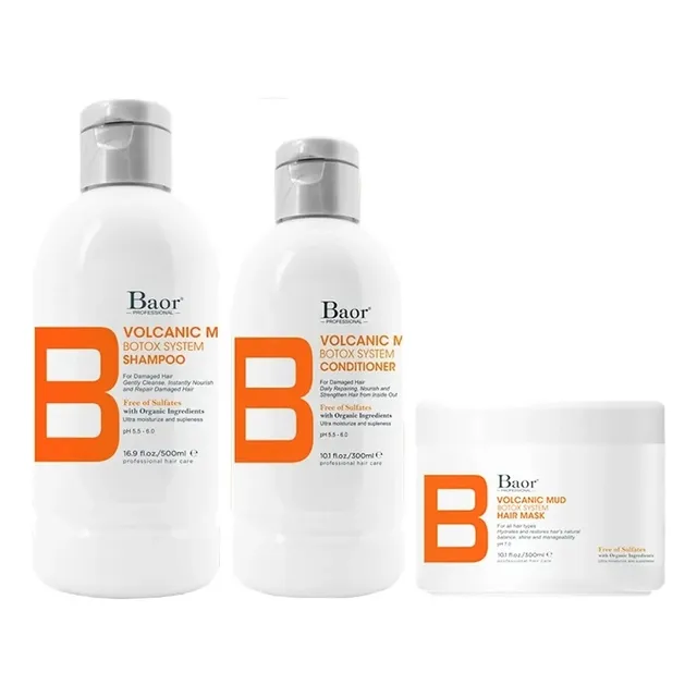 Baor B Volcanic Mud Shampoo+mascarilla+acondicionador