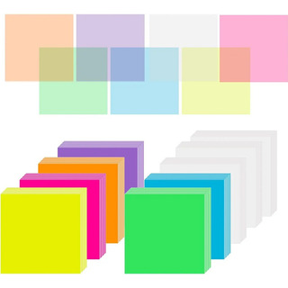 1000 Notas Adhesivas Transparentes 3x3 En Colores Brillante 1000 Notas Adhesivas Transparentes 3x3 En Colores Brillante