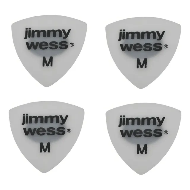 4 Plumillas, Puas Jimmy Wess Triangular Con Anti Derrapante Color Blanco Tamaño Mediano