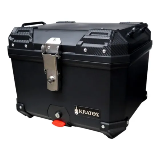 Cajuela Top Case Para Moto De 45 Litros Doble Cerradura Abs Negro