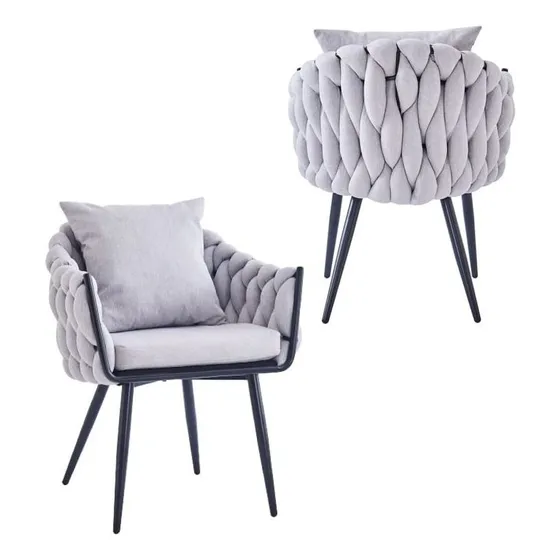 Ino Design Juego 2 Sillon Tapizado Tela Moderna Para Sala