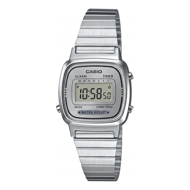 Relógio Feminino Casio Vintage Mini Ícone Retrô Prata Prateado Cinza Relógio Feminino Casio Vintage Mini Ícone Retrô Prata Prateado Cinza