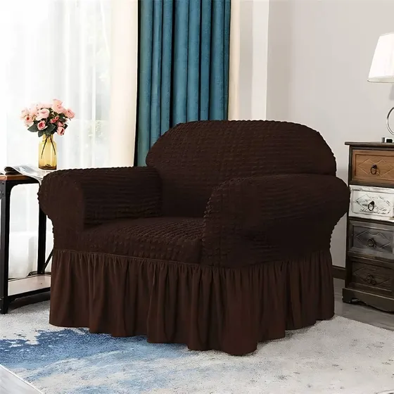 Forro Para Muebles Sofás Ajustable 1 Puestos Marrón