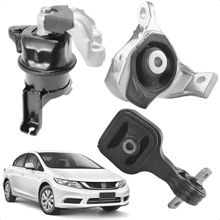 Kit 3 Coxim Motor Cambio Automático Civic 2.0 2013 2014 2015 Ano Carro Verificar Na Descrição