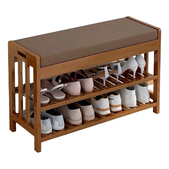 Zapatero Con Asiento Acolchado Banco 60cm Resistente