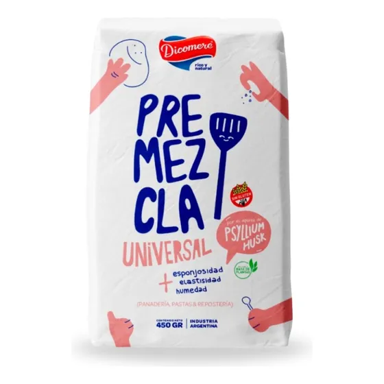 Pack X 6 Premezcla Universal Dicomere Sin Tacc 450 G